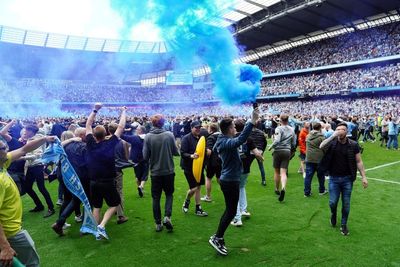 Man City fined over pitch invasion to celebrate Premier League title win