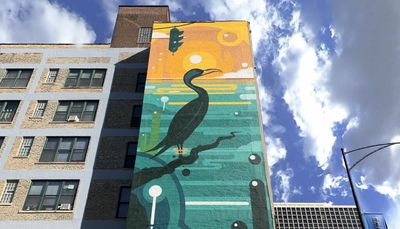 In Uptown mural, artist Anthony Lewellen combines a love of nature and ‘concrete and light poles’