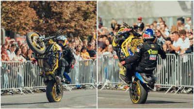 Stunt Rider Sets New Guinness World Record For Longest No-Hands Wheelie