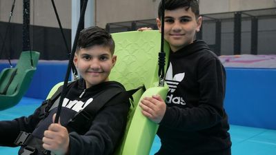 Ali can play and race with his brothers, thanks to an inclusive-design play centre