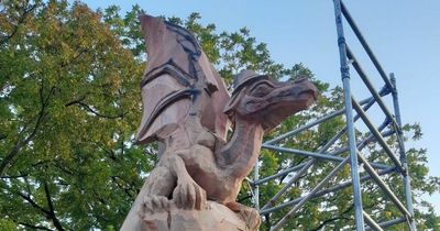 The moving reason a dragon tree sculpture has appeared in Cardiff's Victoria Park