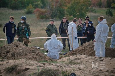 Ukraine governor says mass grave found in liberated eastern town
