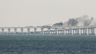 Explosion damages Kerch bridge linking Crimea to Russia