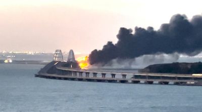 Moscow says blast damages key Crimea-Russia bridge