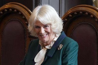 Camilla meets writer Sebastian Faulks at literary festival