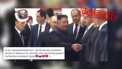 Viral video of Kim Jong-un meeting Vladimir Putin is actually from 2019
