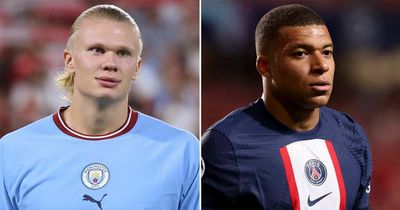 Erling Haaland told he falls short in Kylian Mbappe debate because of Man City teammates