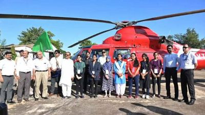 Chhattisgarh: Students feel excited and a bit nervous after their first chopper joyride