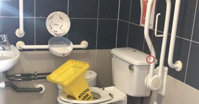 'Three lads' wreck disabled Manchester Piccadilly toilet