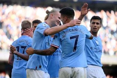 Man City 4-0 Southampton: Erling Haaland hits 20 goals as champions go top of the Premier League