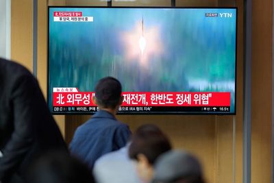 NKorea launches 2 missiles toward sea after US-SKorea drills