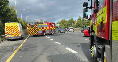 Three cars involved in 'serious' crash on the M50 as emergency services rush to scene