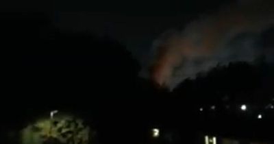 Fire crews battling huge blaze as smoke seen billowing above town