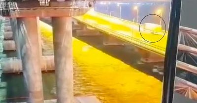 Mystery wave seen under Crimea bridge before blast amid speculation Ukraine used boat