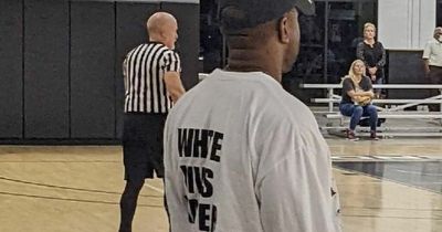 Kanye West wears 'White Lives Matter' shirt again as Kim Kardashian avoids him at game