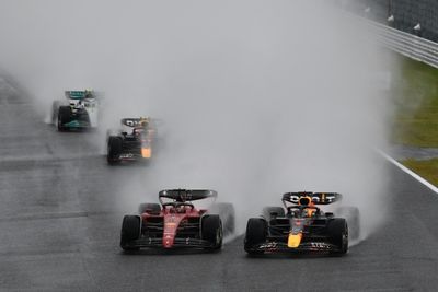 Verstappen title bid in Japan delayed by rain and red flag