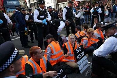 Just Stop Oil protesters block Piccadilly Circus on ninth day of action