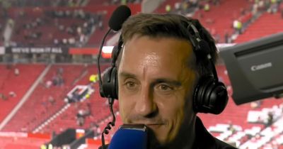 Liverpool fans make Martin Tyler and Gary Neville point during Arsenal defeat