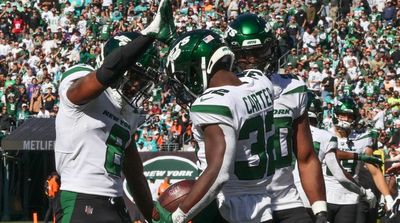 Jets’ Michael Carter Trolls Jaylen Waddle’s Touchdown Celebration