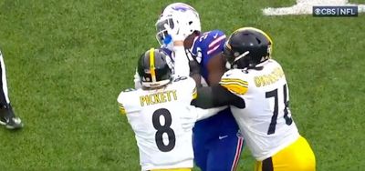 The Steelers and Bills got into scuffles after two questionable hits on rookie QB Kenny Pickett