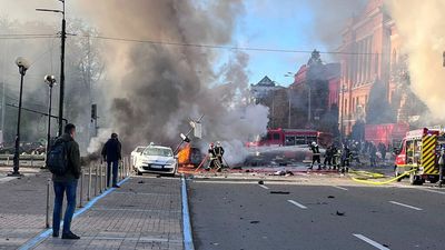 Explosions rock Kyiv and other Ukrainian cities after Putin blames Ukraine for bridge blast
