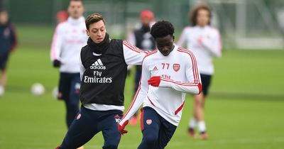 What Mesut Ozil said to Bukayo Saka after Arsenal's Premier League win over Liverpool