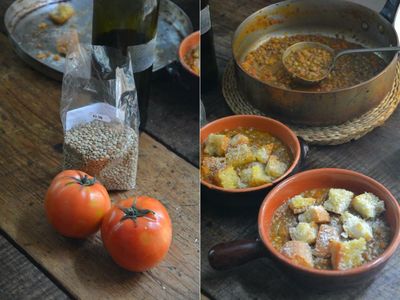 Rachel Roddy’s recipe for Roman lentil and tomato soup