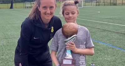 Blind 10-year old footy ace wants to go pro after the Lionesses Euro victory