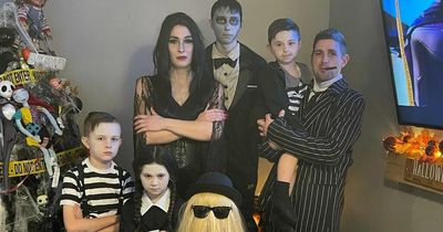 Real-life Addams family celebrate Halloween for four months - with £4k of decorations