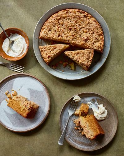 Thomasina Miers’ recipe for brown butter apple crumble cake