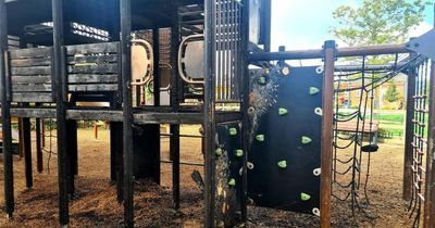 Shocking aftermath of Dublin playground fire pictured as garda investigation gets underway