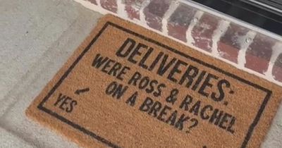 Friends fans go wild over epic doormat asking postman to solve Ross and Rachel debate