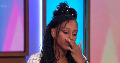 Alexandra Burke breaks down on ITV Loose Women when asked why she hasn't revealed baby's gender and name