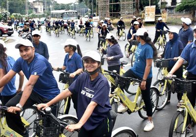 World Audiologists’ Day: Students go around Mysuru city on cycles to raise awareness on speech and hearing disorders
