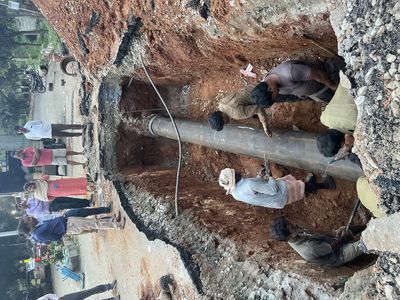 Another road caves in after leakage in water pipeline
