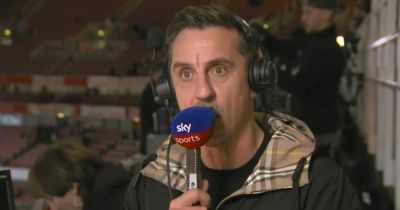 Gary Neville predicts when Arsenal's Premier League title challenge could falter