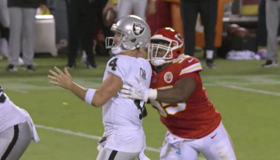 NFL fans were livid after a Chris Jones strip-sack was wiped out by an awful roughing-the-passer call