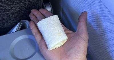 Fuming plane passenger slams wrap that 'tasted and looked like cardboard'
