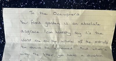 Mum 'inconsolable' after stranger's cruel letter about the state of her garden