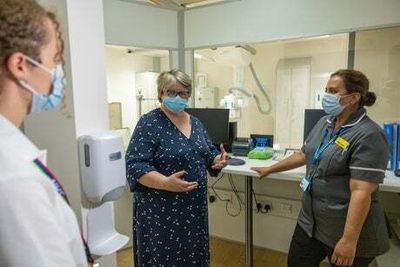 Therese Coffey opens new community diagnostics centre in Wood Green shopping mall
