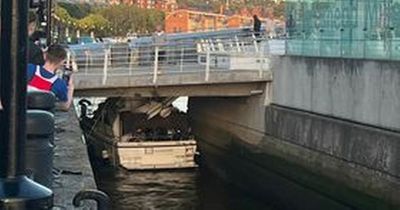 Boat crashes into Gateshead's Millennium Bridge leaving onlookers 'shocked'