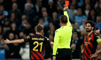 Manchester City thrash out draw at Copenhagen despite Sergio Gómez red