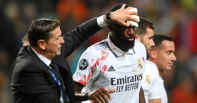 Bloodied Antonio Rudiger sends Real Madrid through with late goal in gruesome head clash