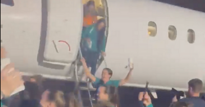 Joyous scenes as Ireland women's team burst into song at Dublin Airport after World Cup qualification