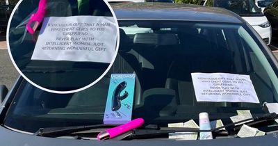 Woman gets revenge by taping pink sex toy to 'cheating' ex's car outside Morrisons