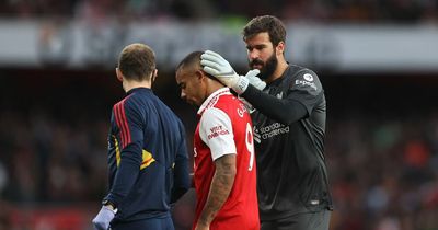 Gabriel Jesus absent from Arsenal training amid injury scare vs Liverpool