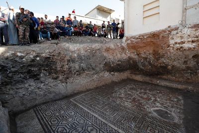 Syria digs up 'rare' Roman mosaic in former rebel stronghold