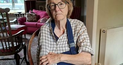 Gran 'sent flying' by e-scooter rider is left with broken wrist and cracked jaw