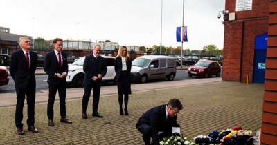 Liverpool in touching Rangers tribute as club lay wreath in mark of respect for Ibrox disaster victims