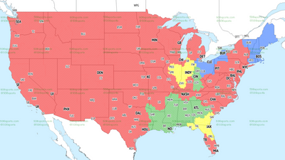 If you’re in the red, you’ll get Giants vs. Ravens on TV